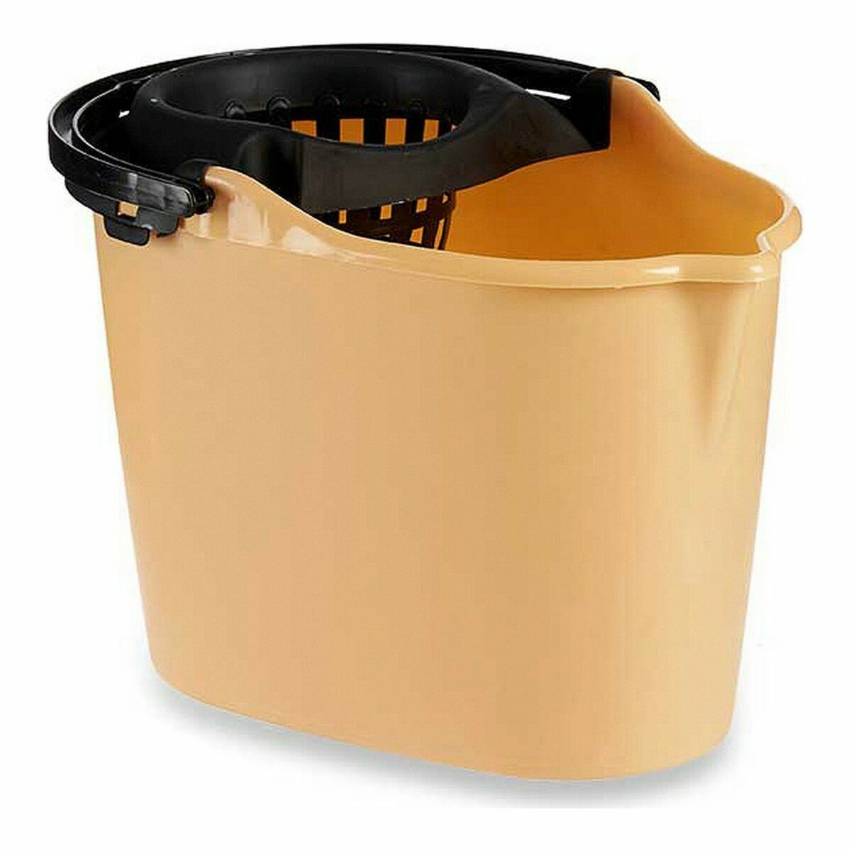 Cubo de Fregar Negro Beige Polipropileno (15 L)  Comprati.