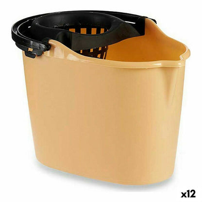 Cubo de Fregar Negro Beige Polipropileno (15 L)  Comprati.