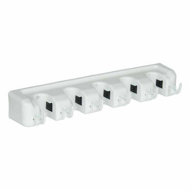 Soporte Utensilios de limpieza Blanco Caucho Polipropileno 4,3 x 8,5 x 6 cm (12 Unidades)  Comprati.