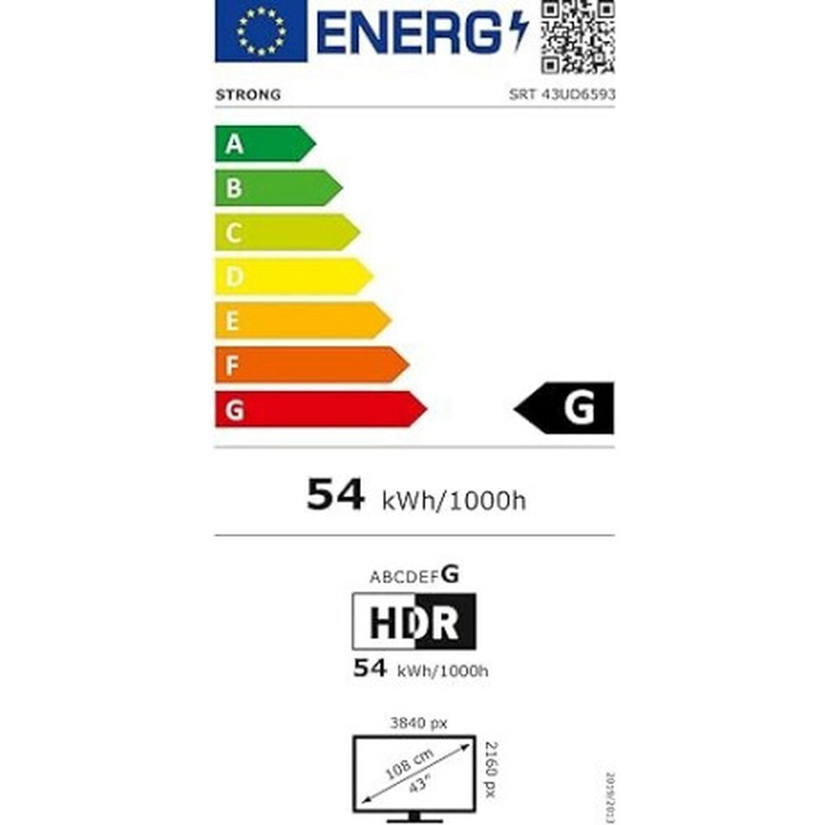 Smart TV STRONG 43UD6593 4K Ultra HD 43" LED HDR HDR10  Comprati.