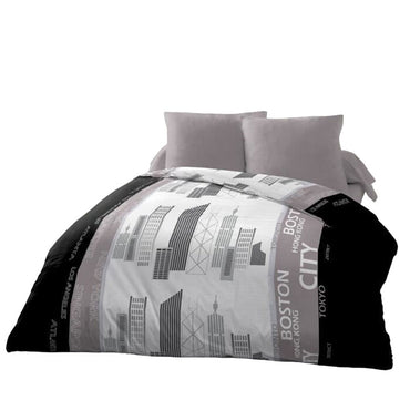 Funda Nórdica HOME LINGE PASSION Blanco Negro/Gris 220 x 240 cm  Comprati.