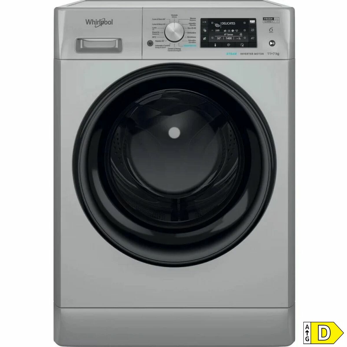 Lavadora - Secadora Whirlpool Corporation FFWDD 1174269 SBV SPT Plateado 1400 rpm 7 kg  Comprati.