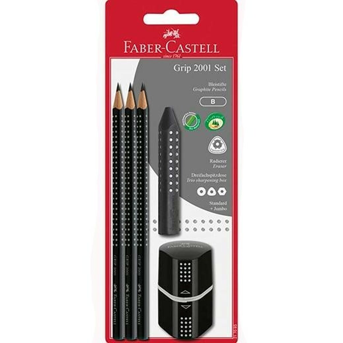 Set de Lápices Faber-Castell Negro (5 Unidades) (10 Unidades)  Comprati.