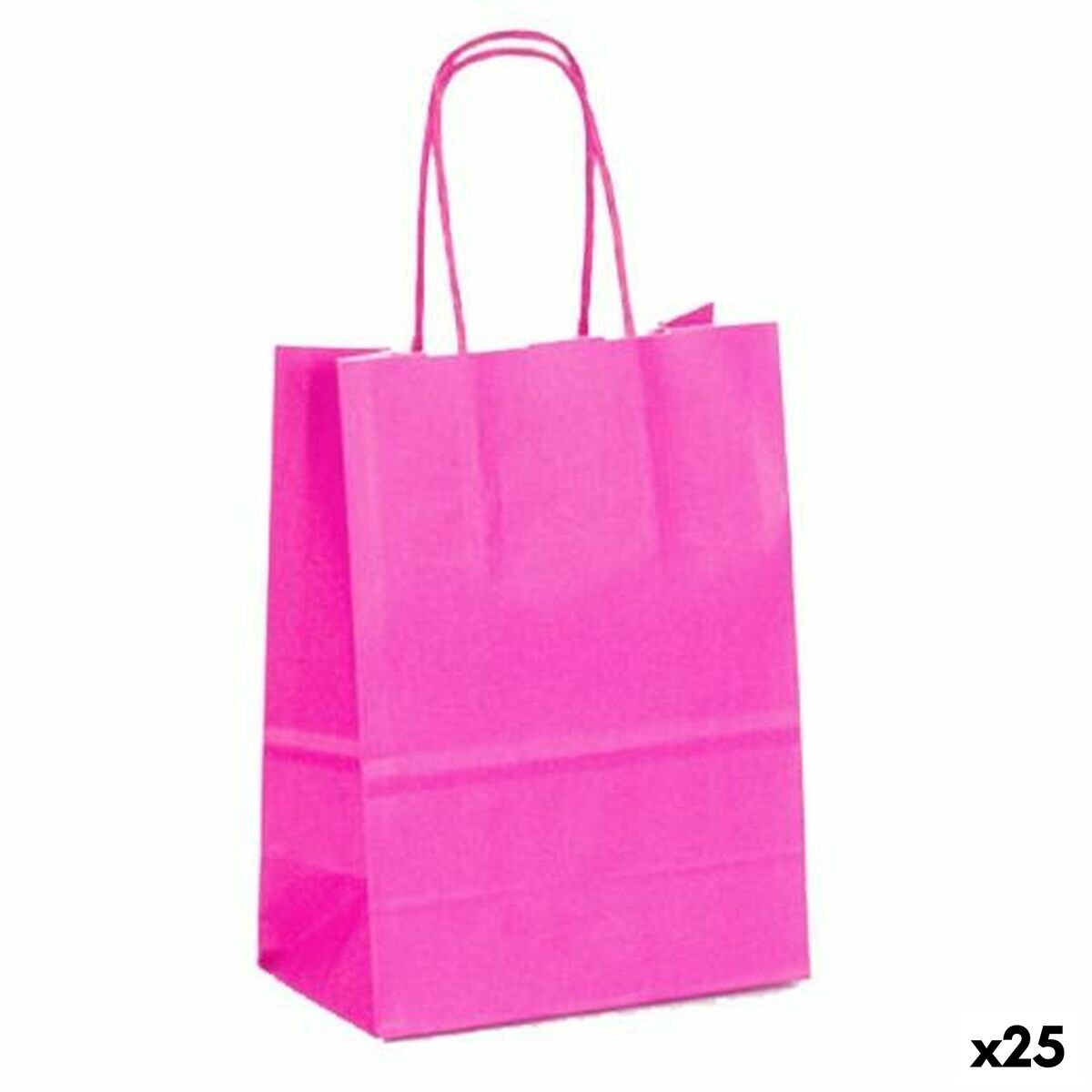 Bolsas Fama Papel Magenta Con asas 15 x 8 x 21 cm 25 Unidades  Comprati.