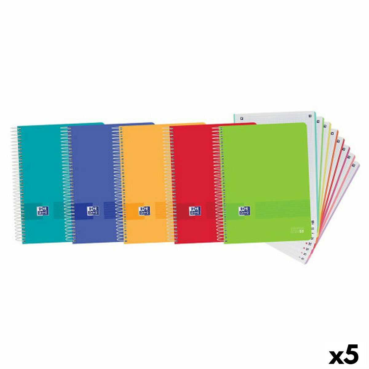 Set de Cuadernos Oxford Multicolor A4 (5 Unidades)  Comprati.