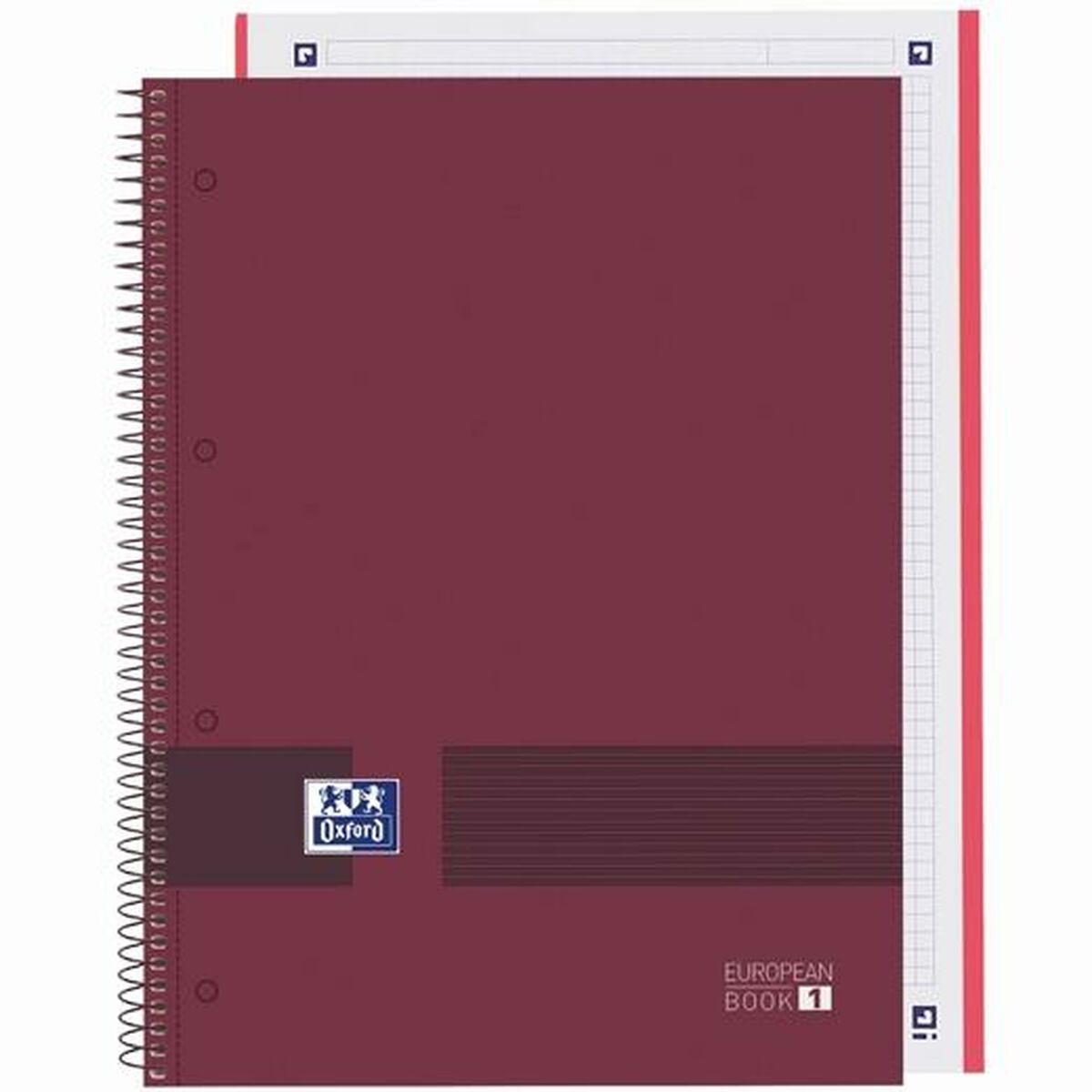 Cuaderno Oxford European Book Write&Erase Burdeos A4 (5 Unidades)  Comprati.