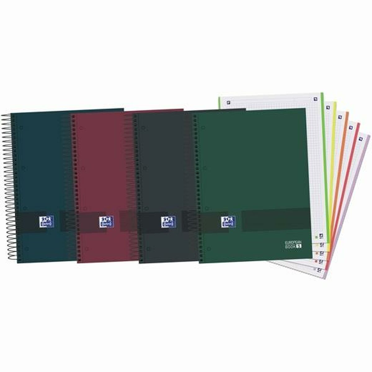 Set de Cuadernos Oxford European Book 5 Multicolor A4 120 Hojas (5 Unidades)  Comprati.