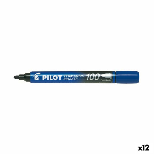 Rotulador permanente Pilot SCA-100 Azul (12 Unidades)  Comprati.