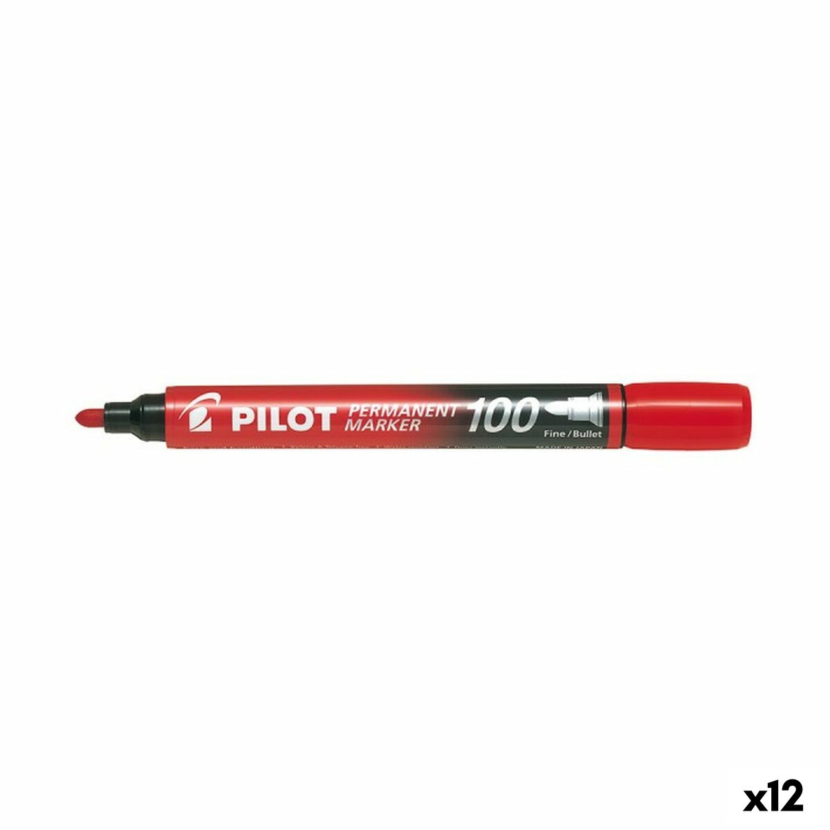 Rotulador permanente Pilot SCA-100 Rojo (12 Unidades)  Comprati.