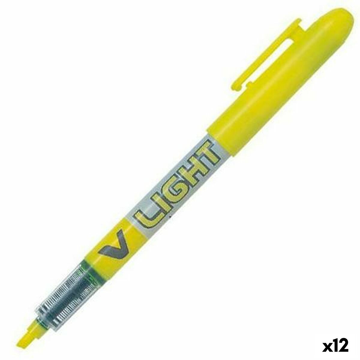 Marcador Fluorescente Pilot V Light Amarillo (12 Unidades)  Comprati.