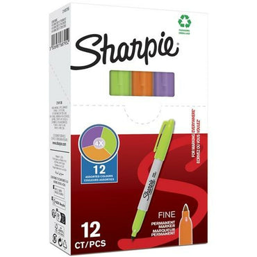 Rotulador permanente Sharpie Verde Morado Naranja (12 Unidades)  Comprati.