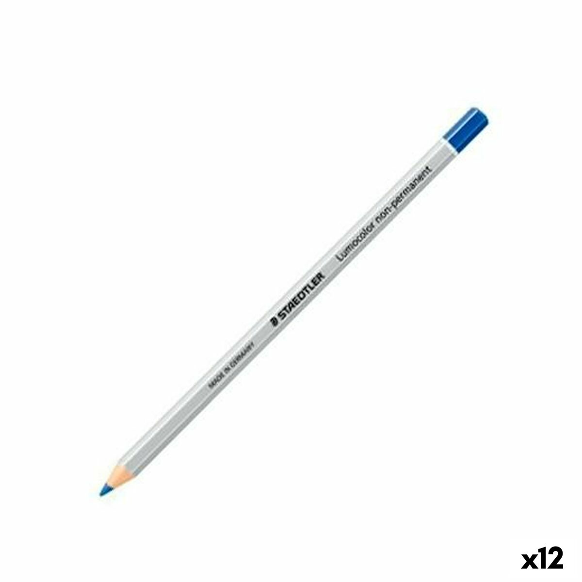 Lápiz Marcador Staedtler Lumocolor Non permanent Azul (12 Unidades)  Comprati.