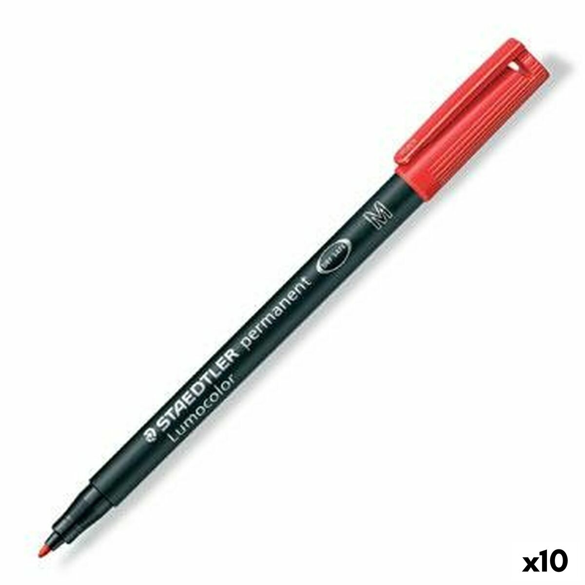 Rotulador permanente Staedtler Lumocolor 317-2 M Rojo (10 Unidades)  Comprati.