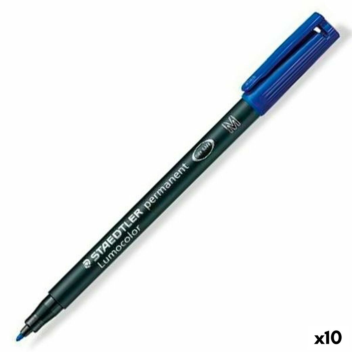 Rotulador permanente Staedtler Lumocolor 317-3 M Azul (10 Unidades)  Comprati.