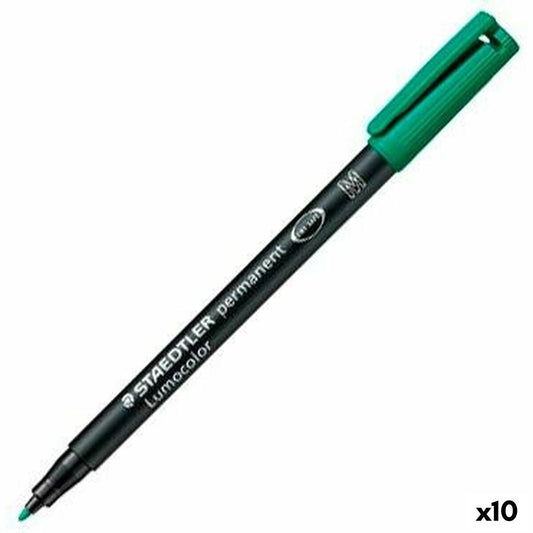 Rotulador permanente Staedtler Lumocolor 313-5 M Verde (10 Unidades)  Comprati.