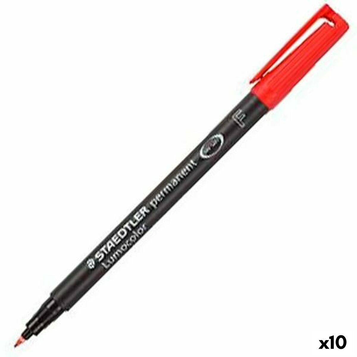 Rotulador permanente Staedtler Lumocolor 318-2 F Rojo (10 Unidades)  Comprati.