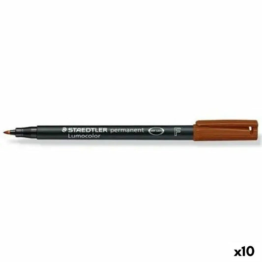 Rotulador permanente Staedtler Lumocolor Marrón (10 Unidades)  Comprati.