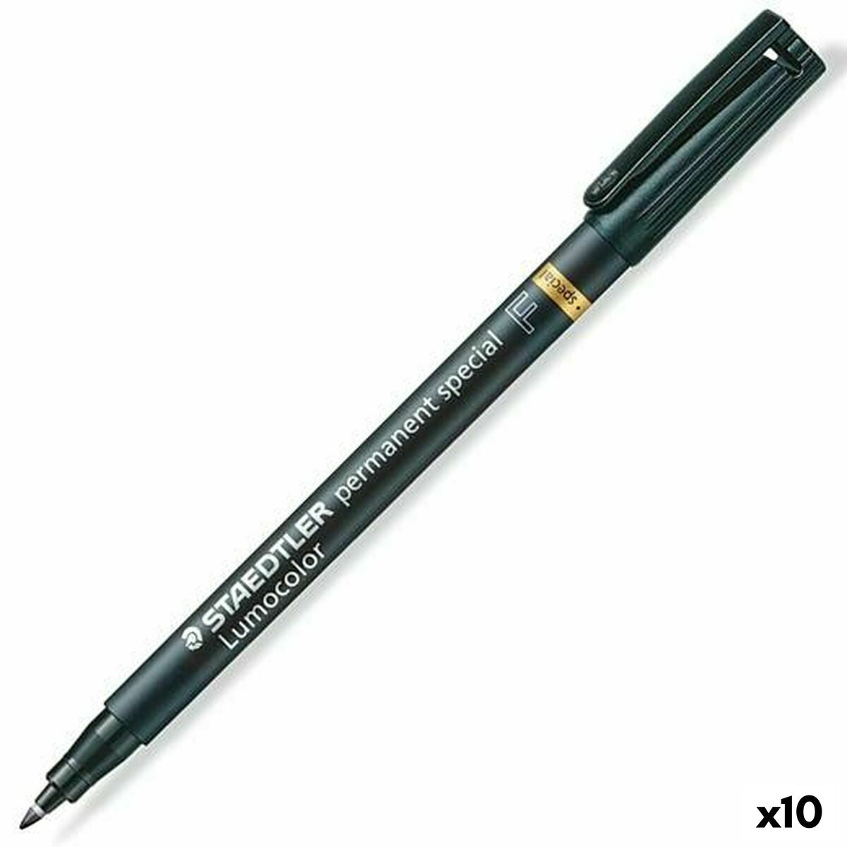 Rotulador permanente Staedtler Lumocolor Special F Negro (10 Unidades)  Comprati.