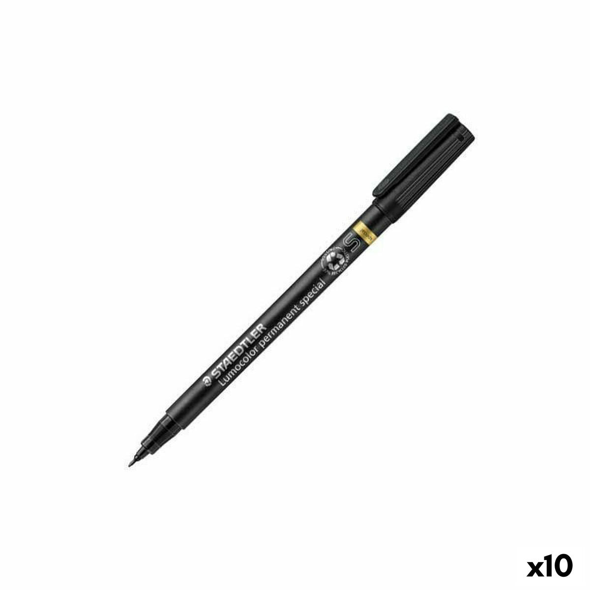 Rotulador permanente Staedtler Special Lumocolor S Negro (10 Unidades)  Comprati.