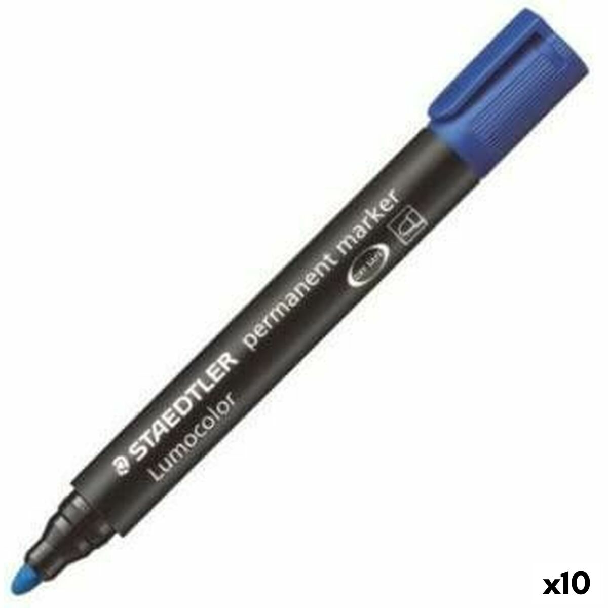 Rotulador permanente Staedtler Lumocolor 352-3 Azul (10 Unidades)  Comprati.