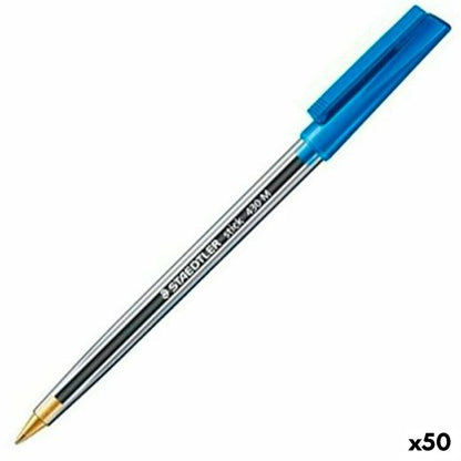 Bolígrafo Staedtler Stick 430 Azul (50 Unidades)  Comprati.