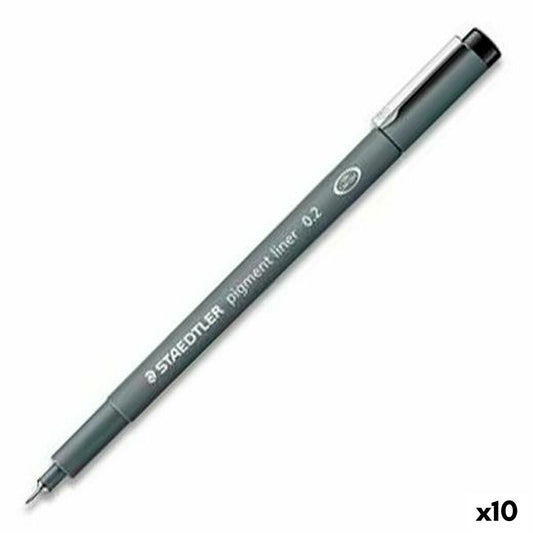 Rotuladores Staedtler Pigment Line Negro (10 Unidades)  Comprati.