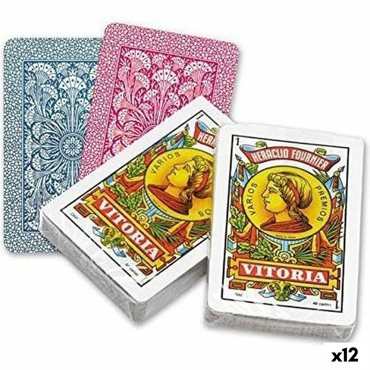 Baraja Naipes Españoles (50 Cartas) Fournier 61,5 x 95 mm 12 Unidades  Comprati.