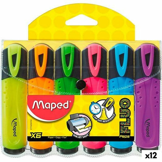 Marcador Fluorescente Maped Peps Classic Multicolor (12 Unidades)  Comprati.