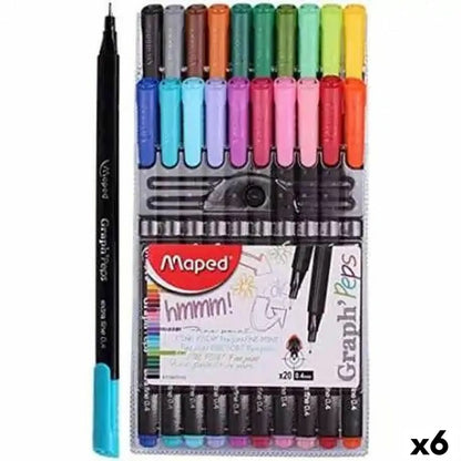 Set de Rotuladores Maped Graph´Peps Classic Multicolor (6 Unidades)  Comprati.