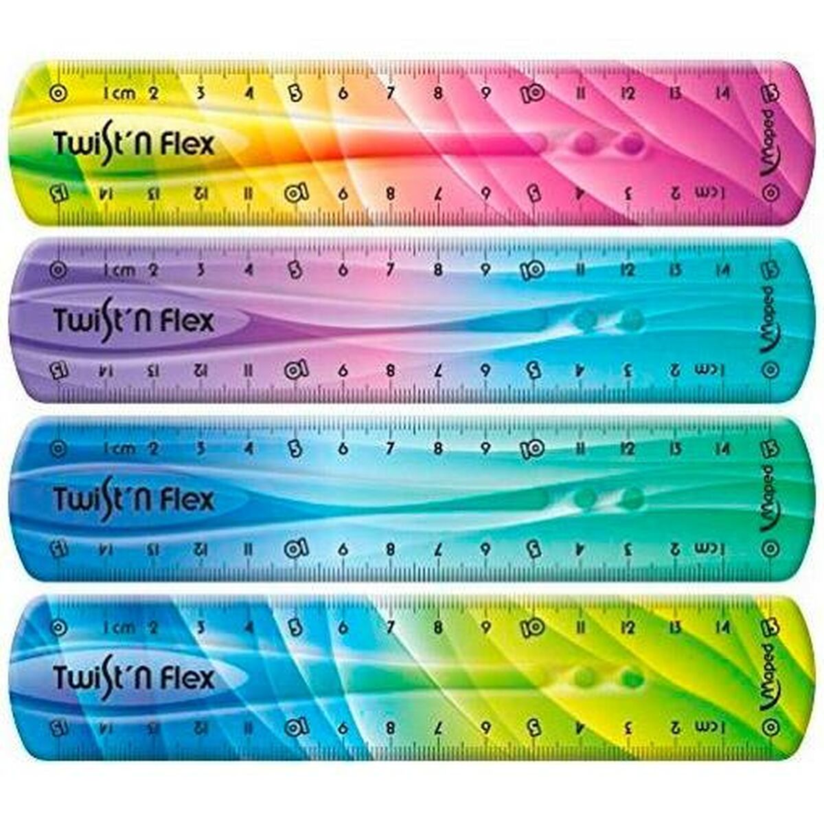 Set de reglas Maped Twist'n Flex Multicolor 15 cm Flexible 20 Unidades  Comprati.