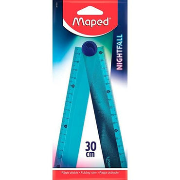 Regla Maped Nightfall Azul Plástico 30 cm 18 Unidades  Comprati.