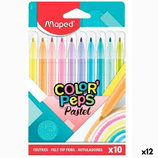 Set de Rotuladores Maped Color' Peps Multicolor 10 Piezas (12 Unidades)  Comprati.