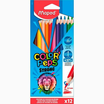 Lápices de colores Maped Color' Peps Strong Multicolor 12 Piezas (12 Unidades)  Comprati.