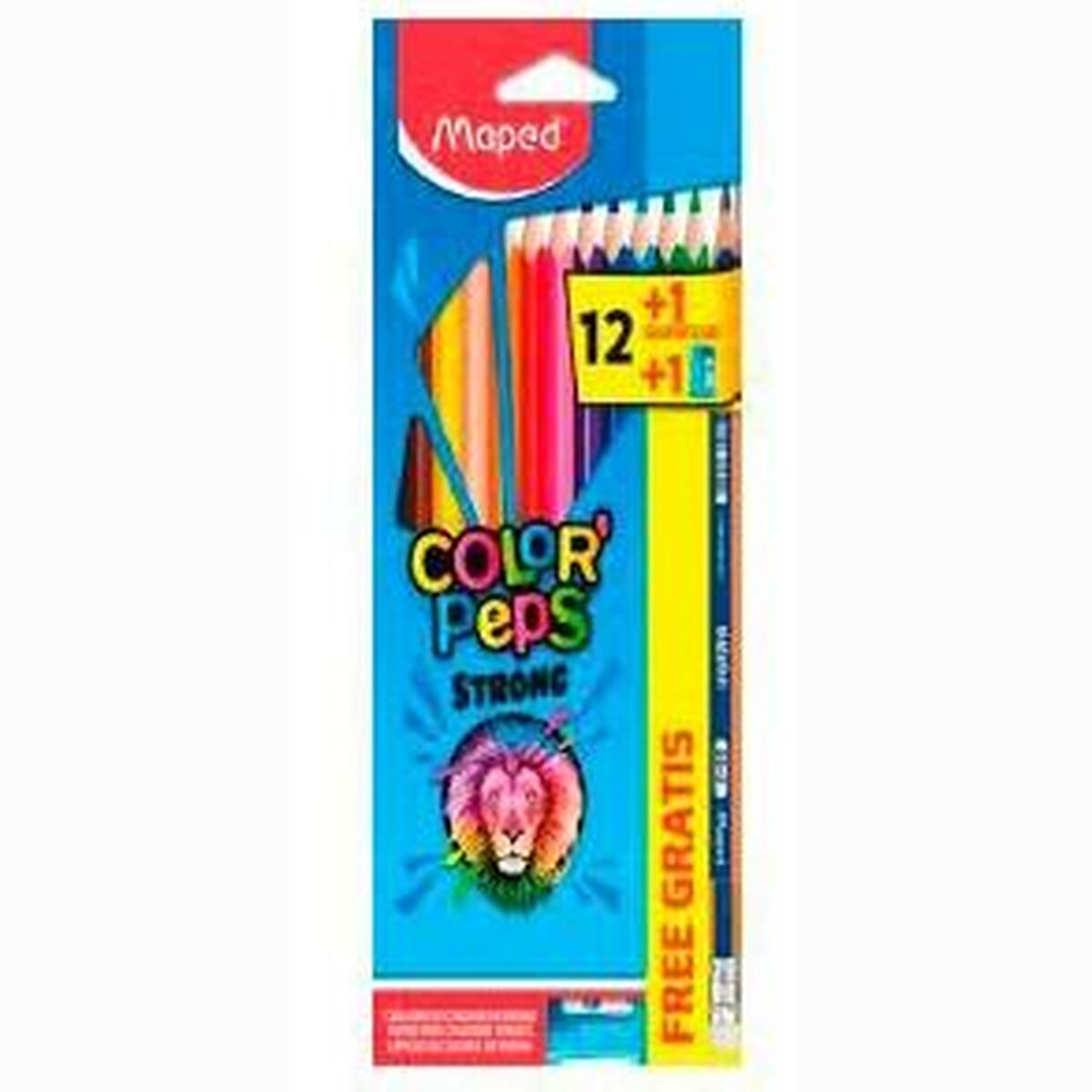 Lápices de colores Maped Color' Peps Strong Multicolor (12 Unidades)  Comprati.