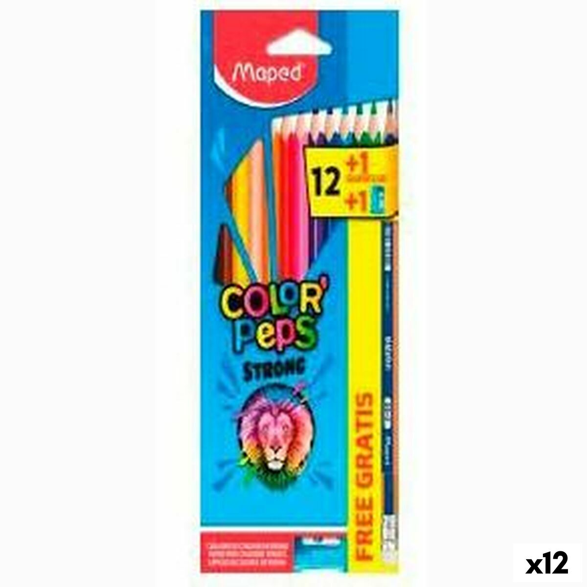 Lápices de colores Maped Color' Peps Strong Multicolor (12 Unidades)  Comprati.