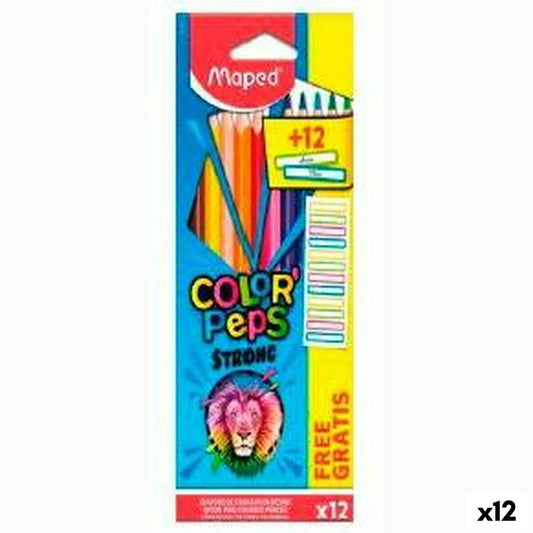 Lápices de colores Maped Color' Peps Strong Multicolor 12 Piezas (12 Unidades)  Comprati.