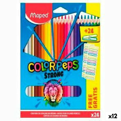 Lápices de colores Maped Color' Peps Multicolor 24 Piezas (12 Unidades)  Comprati.