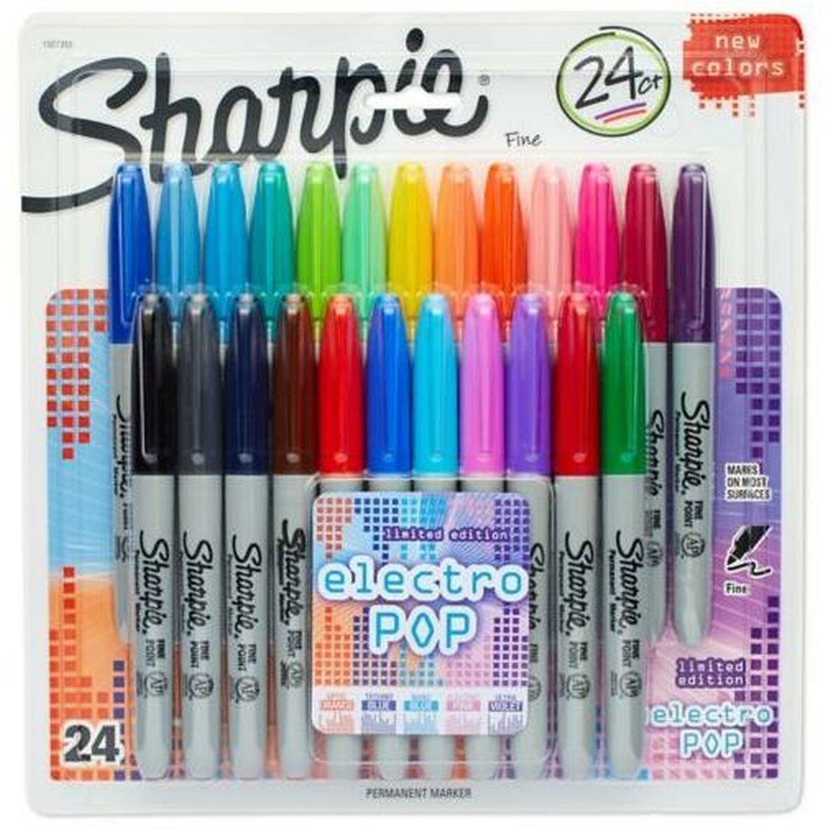 Set de Rotuladores Sharpie Electro Pop Multicolor 24 Piezas 1 mm (6 Unidades)  Comprati.