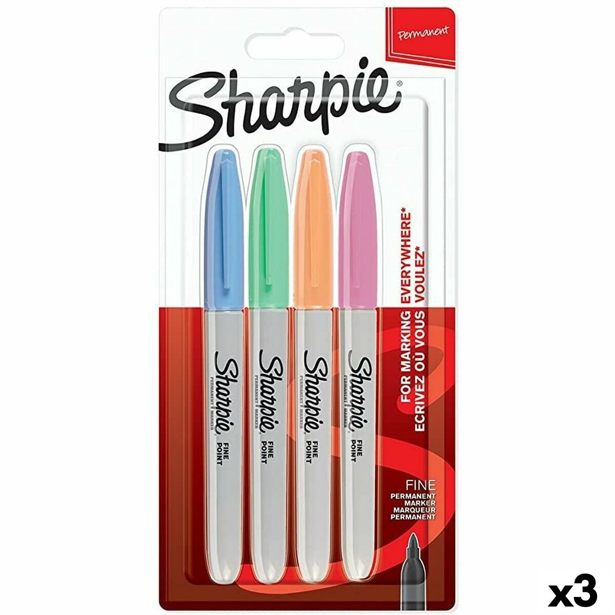 Set de Rotuladores Sharpie 4 Piezas Multicolor (3 Unidades)  Comprati.