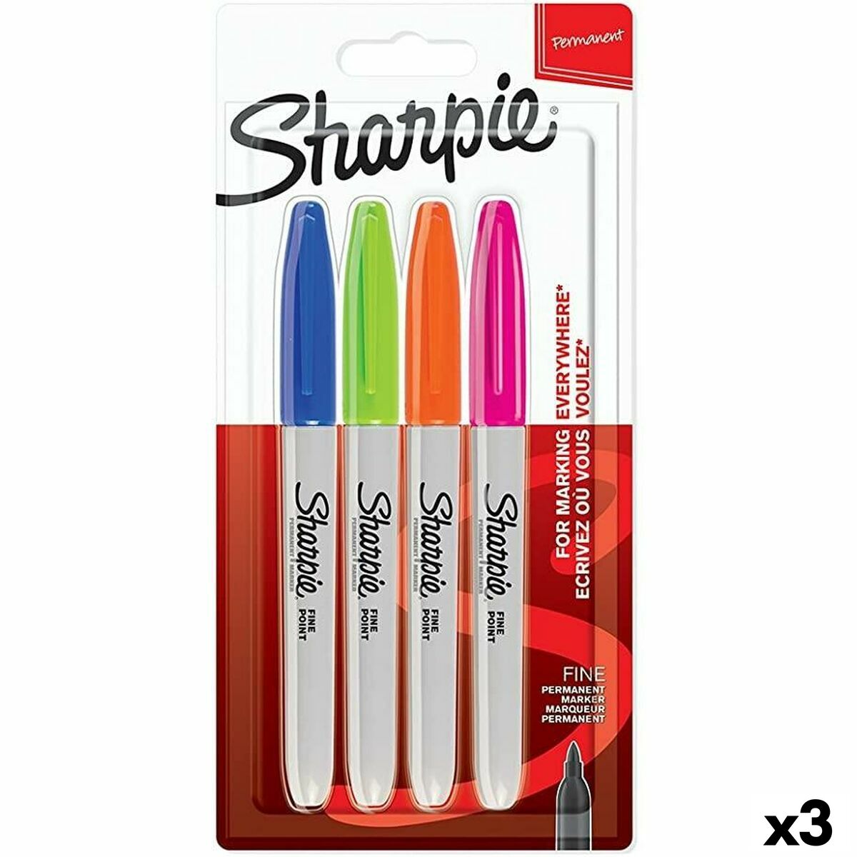 Set de Rotuladores Sharpie 4 Piezas Multicolor (3 Unidades)  Comprati.