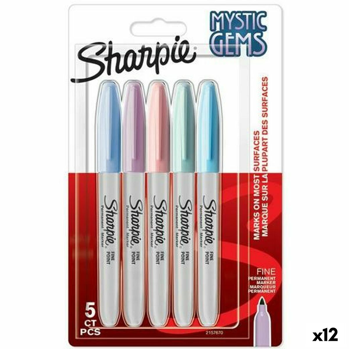 Set de Rotuladores Sharpie Mystic Gems Multicolor 5 Piezas (12 Unidades)  Comprati.