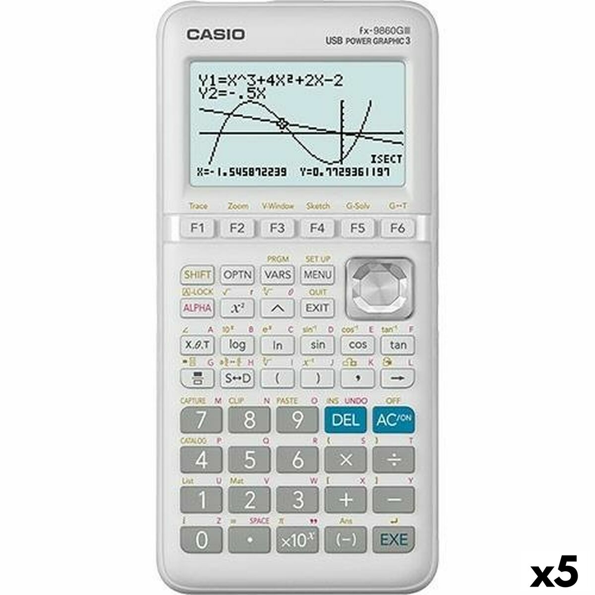 Calculadora gráfica Casio FX-9860G II Blanco (5 Unidades)  Comprati.