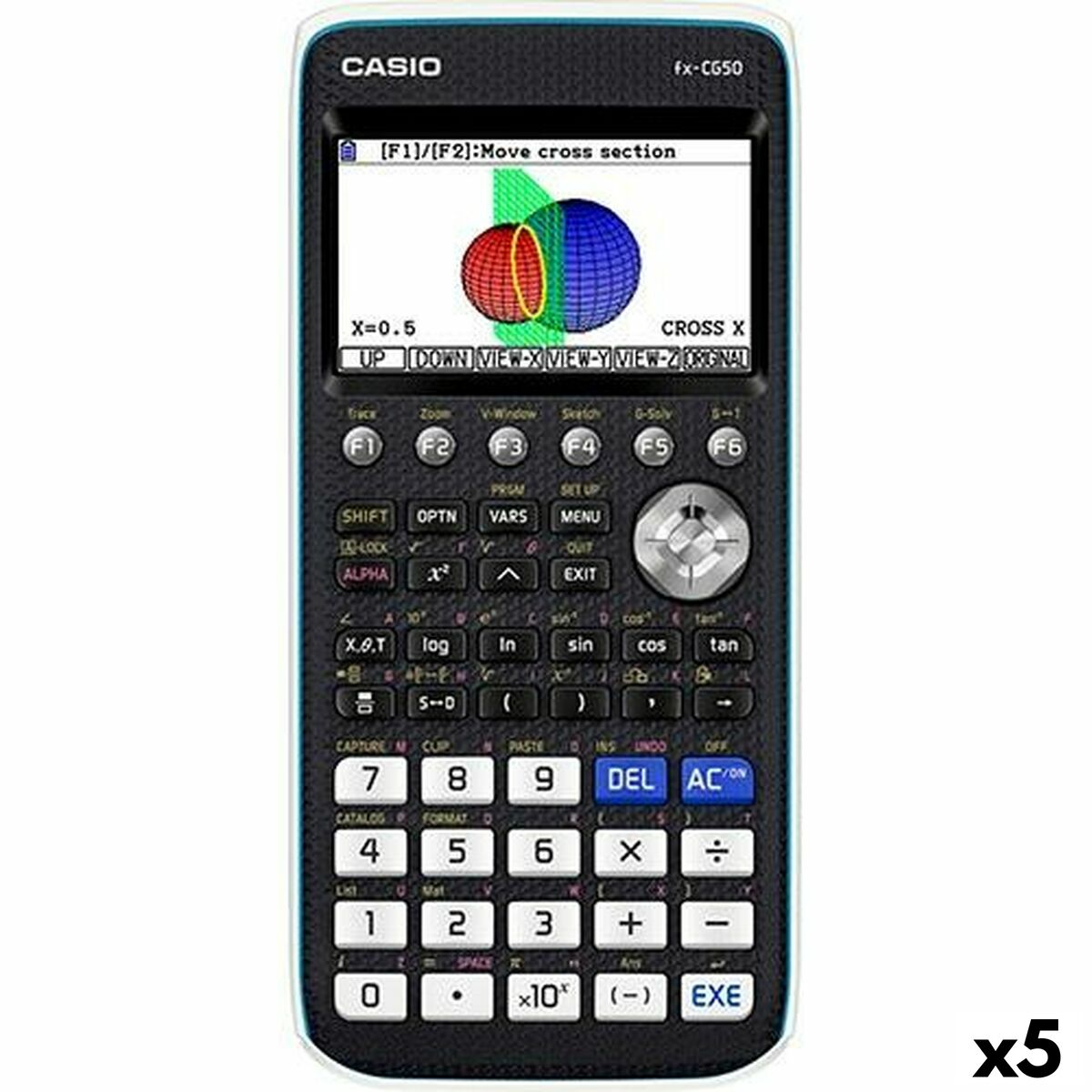 Calculadora gráfica Casio FX-CG50 18,6 x 8,9 x 18,85 cm Negro (5 Unidades)  Comprati.