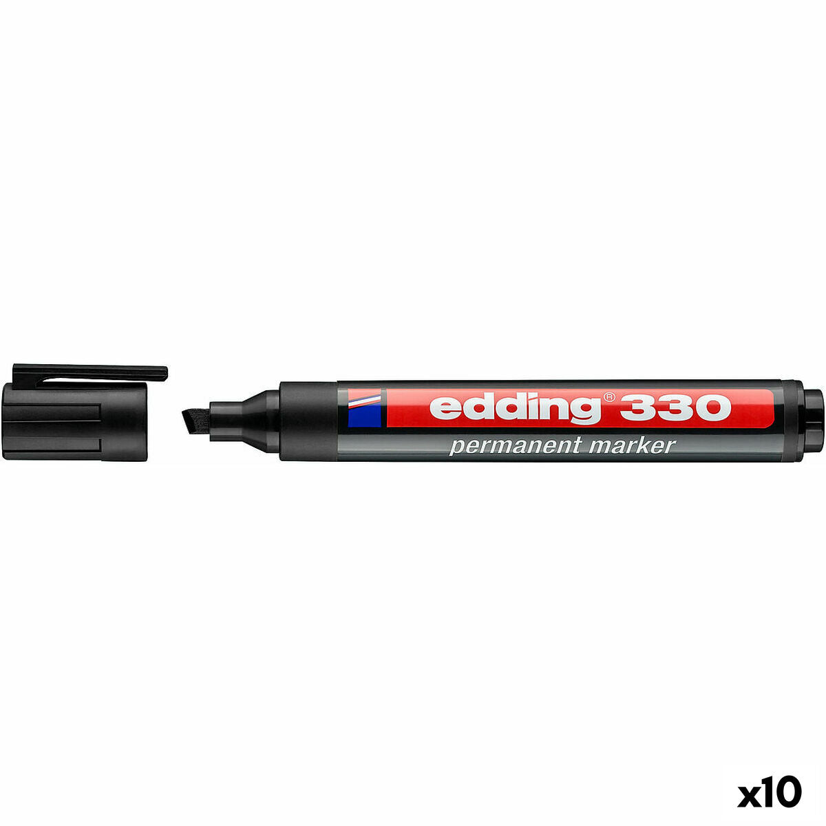 Rotulador permanente Edding 330 Negro (10 Unidades)  Comprati.