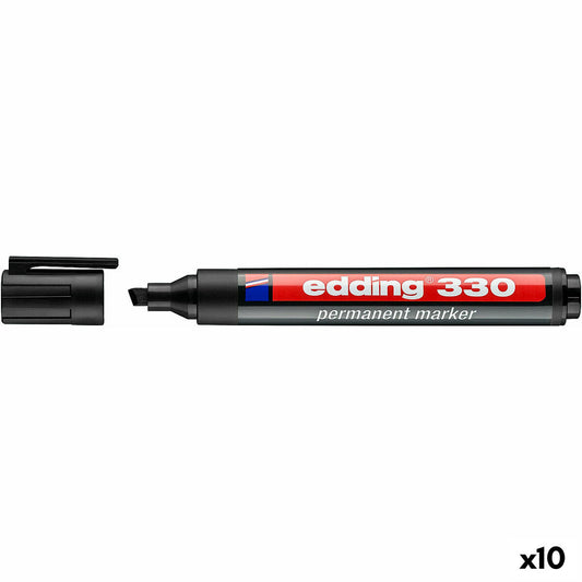 Rotulador permanente Edding 330 Negro (10 Unidades)  Comprati.