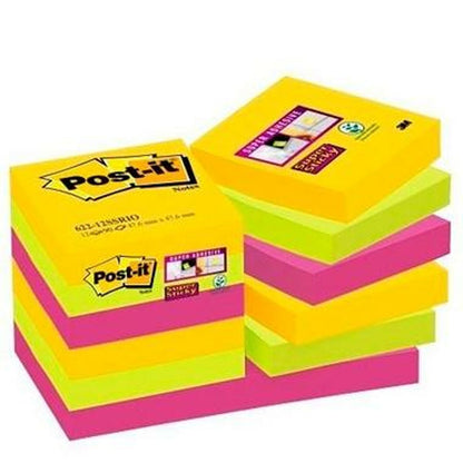 Set de Notas Adhesivas Post-it Super Sticky Multicolor 47,6 x 47,6 mm (3 Unidades)  Comprati.