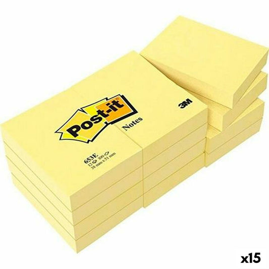 Bloc de Notas Post-it 38 x 51 mm Amarillo (15 Unidades)  Comprati.