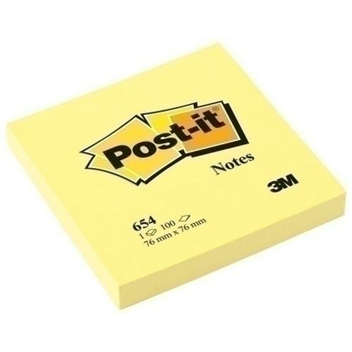 Notas Adhesivas Post-it 76 x 76 mm Amarillo (2 Unidades)  Comprati.