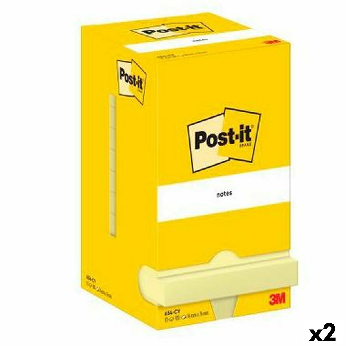 Notas Adhesivas Post-it 76 x 76 mm Amarillo (2 Unidades)  Comprati.