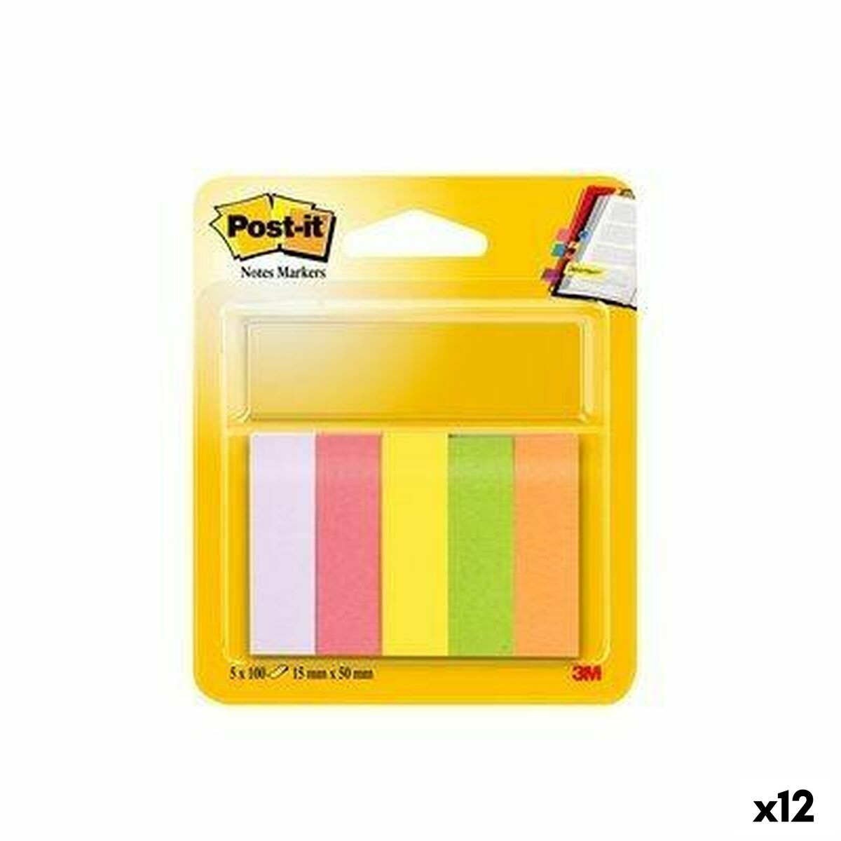 Notas Adhesivas Post-it 47,6 x 47,6 mm Multicolor (12 Unidades)  Comprati.